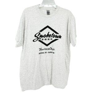 Smoketown Beer Gray Graphic Tee Unisex L Gildan Heavy Cotton Brunswick MD